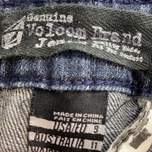 Volcom super skinny low rise distressed patch jeans 9 - Picture 11 of 14